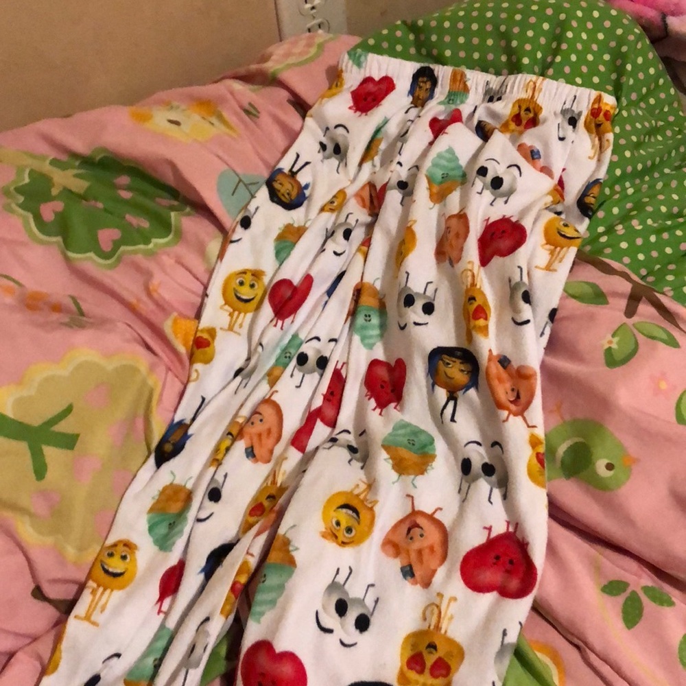 White emoji movie ok pants